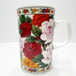 Vintage Wren Fine China Rose Floral Mug by Allan Peake